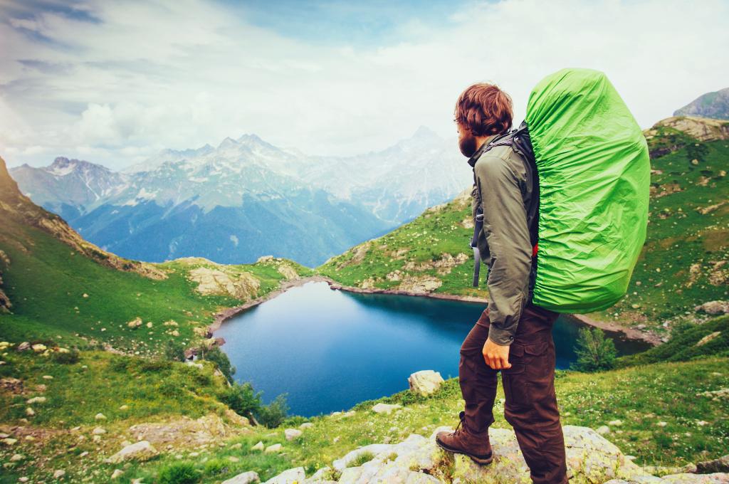 Backpacking in the wilderness